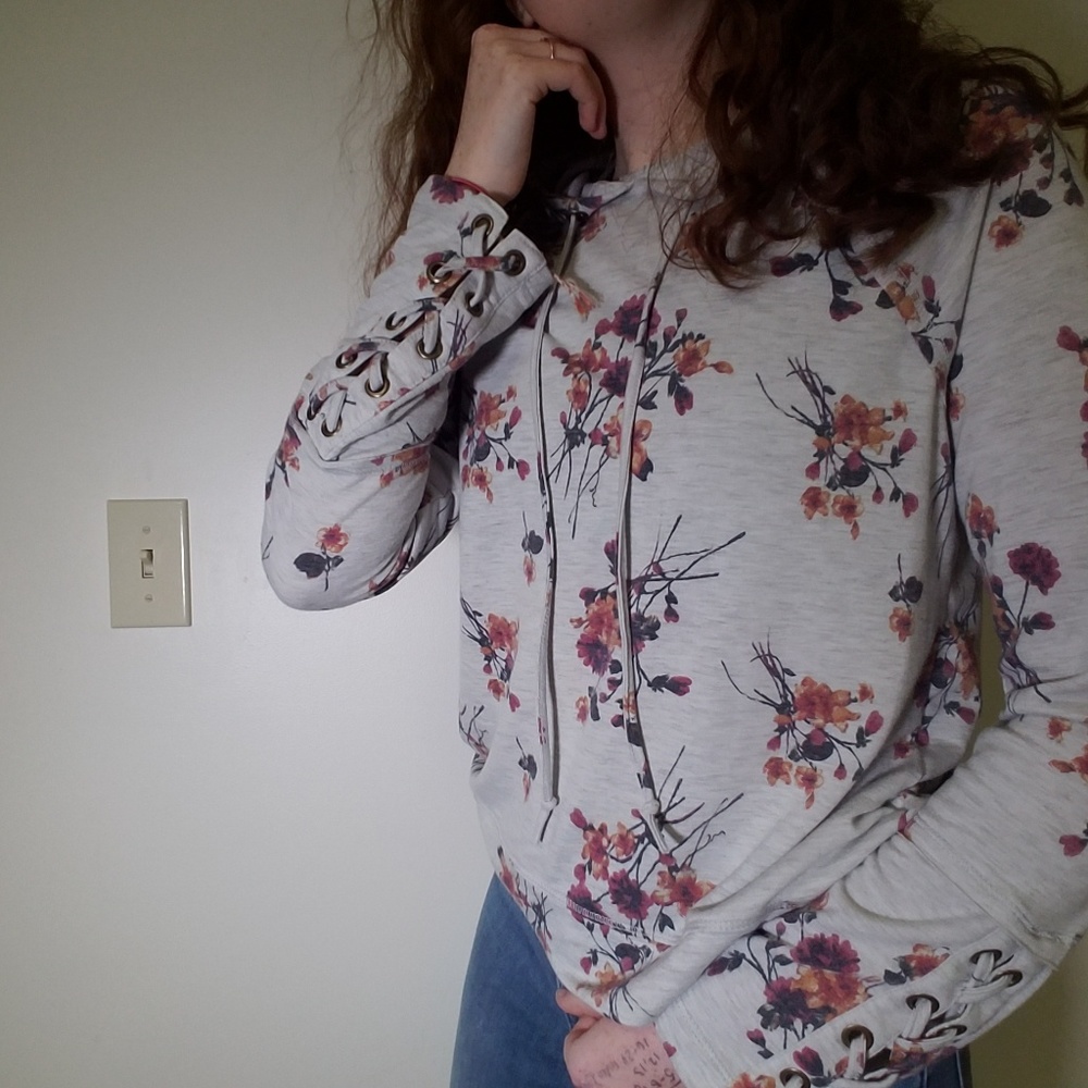 Floral hoodie/shirt